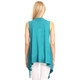 Women's Lightweight Sleeveless Solid Open-Front Drape Vest Cardigan product