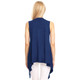 Women's Lightweight Sleeveless Solid Open-Front Drape Vest Cardigan product