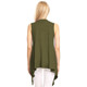 Women's Lightweight Sleeveless Solid Open-Front Drape Vest Cardigan product