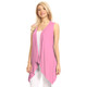 Women's Lightweight Sleeveless Solid Open-Front Drape Vest Cardigan product