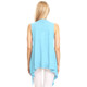 Women's Lightweight Sleeveless Solid Open-Front Drape Vest Cardigan product