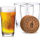 20-Ounce British Pint Pub Style Glasses and Coasters (Set of 4) product