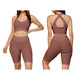 Women's 2-Piece Fashionable High-Waist Textured Workout Set product