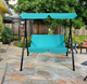 Blue Loveseat Patio Canopy Swing Glider product