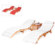 Wooden Folding 3-Piece Outdoor Lounge Chair & Table Set product