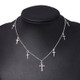 Sterling Silver Plated Infinity Cross Lariat Necklace product