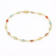 Light Multi-Color Square Crystal Ankle Bracelet product