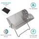 Zone Tech® Flatpack Portable Foldable Stainless Steel Grill & Fire Pit product