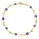 Gold Mariner Evil Eye Crystal Ankle Bracelet product