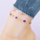 Gold Mariner Evil Eye Crystal Ankle Bracelet product