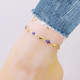 Gold Mariner Evil Eye Crystal Ankle Bracelet product