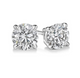 10K White Gold-Plated Sapphire Stud Earrings (Square- or Round-Cut) product