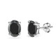 .925 Sterling Silver Genuine Black Stud Earrings product