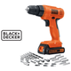 BLACK+DECKER® 20V Max Cordless Drill/Driver + 30-Piece Accessory Kit product