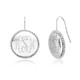Personalized Braided Round Monogram Earrings product
