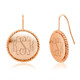 Personalized Braided Round Monogram Earrings product