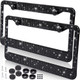 Zone Tech Shiny Bling Rhinestone License Plate Frame (2-Pack) product