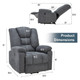 Electric Power Lift Recliner Chair with Side Pockets and Heated Massage product