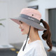 Women's Wide Brim Mesh Sun Hat with Ponytail Hole, UV Protection product