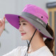 Women's Wide Brim UV Protection Mesh Sun Hat with Ponytail Hole product