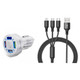 Quick Charge Combo with 4-Port USB Car Charger + 3-in-1 Cable product