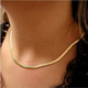 14K-Gold-Plated Flat Herringbone Chain product