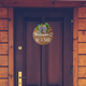 Round Seasonal Hanging Wooden Door Sign product