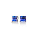 14K-White-Gold Plated Square Crystal Stud Earrings product