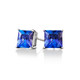 14K-White-Gold Plated Square Crystal Stud Earrings product