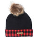 GaaHuu Women's Super Soft Cuff Cap with Faux Fur Pom product