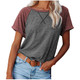 Women's Cross Stitch Contrast Raglan Short Sleeve Tee product
