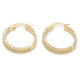 Gold-Filled High-Polish Nugget Hoop Earrings with Micro Pavé Setting product