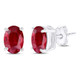 Crystal Oval Ruby Earrings product