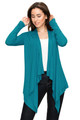 Women's Basic Draped Long Sleeve Open Front Knit Cardigan product