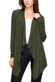 Women's Basic Draped Long Sleeve Open Front Knit Cardigan product