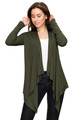Women's Basic Draped Long Sleeve Open Front Knit Cardigan product