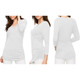 Women's 3/4-Sleeve Cross Front Wrapped V-Neck Top product
