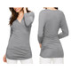 Women's 3/4-Sleeve Cross Front Wrapped V-Neck Top product