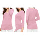 Women's 3/4-Sleeve Cross Front Wrapped V-Neck Top product