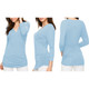 Women's 3/4-Sleeve Cross Front Wrapped V-Neck Top product