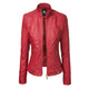 Women's Faux Leather Zip-up Moto Biker Jacket product