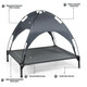 36-Inch Portable Elevated Dog Cot with Removable Canopy product