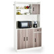 4-Door 71-Inch Kitchen Storage Cabinet with Adjustable Shelves product