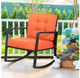 Outdoor Cushioned Rattan Rocking Chair product
