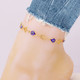 18K Star Blue Evil Eye Crystal Anklet product