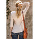 Women's Henley T-Shirt Top with Lace Long Sleeves product