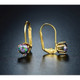18K-Gold-Plated Mystic Topaz CZ Leverback Earrings product