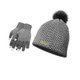 Women's Diamond Pom Hat with Fleece and Texting Winter Gloves Set (3-Piece) product
