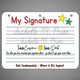 Personalized 2-in-1 Double-Sided Kids' Practice Signature Page product