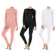 Women's Fleece-Lined Top & Bottom Thermal Set (3-Pack) product